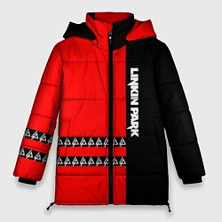 Куртка зимняя женская Linkin Park: Red & Black, цвет: 3D-черный