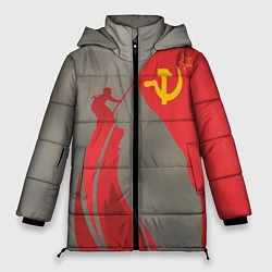 Куртка зимняя женская Флаг над Рейхстагом, цвет: 3D-светло-серый