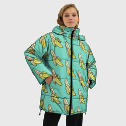 Куртка зимняя женская Любитель бананов, цвет: 3D-черный — фото 2