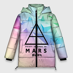 Куртка зимняя женская 30 Seconds to Mars, цвет: 3D-красный