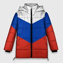 Куртка зимняя женская Российский триколор, цвет: 3D-красный