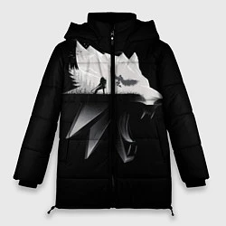 Куртка зимняя женская Волк Ведьмака, цвет: 3D-черный