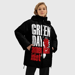 Куртка зимняя женская Green Day: American Idiot, цвет: 3D-черный — фото 2