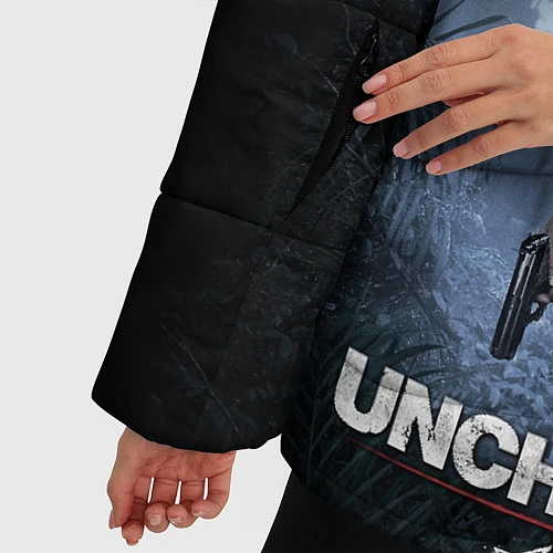 Женская зимняя куртка Uncharted 4: A Thief's End / 3D-Черный – фото 5