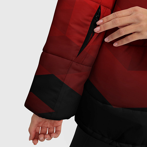 Женская зимняя куртка FC Man UTD: Red Poly / 3D-Черный – фото 5