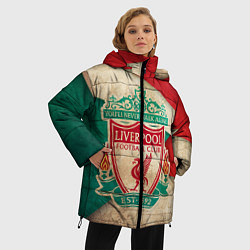 Куртка зимняя женская FC Liverpool: Old Style, цвет: 3D-красный — фото 2