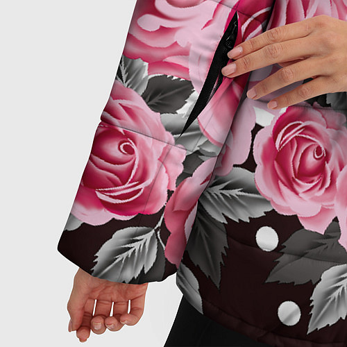 Женская зимняя куртка Roses Trend / 3D-Черный – фото 5