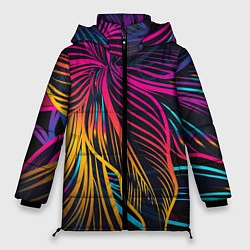 Куртка зимняя женская Floral Design, цвет: 3D-черный