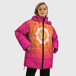 Куртка зимняя женская Солнечная мандала, цвет: 3D-светло-серый — фото 2