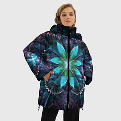 Куртка зимняя женская Астральная мандала, цвет: 3D-черный — фото 2
