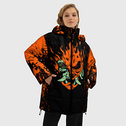 Куртка зимняя женская Cyberpunk 2077: SAMURAI, цвет: 3D-красный — фото 2