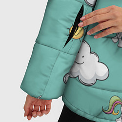 Куртка зимняя женская Love of Unicorns, цвет: 3D-светло-серый — фото 2