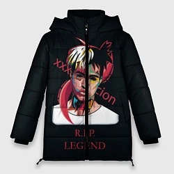 Куртка зимняя женская XXXTentacion: RIP Legend, цвет: 3D-красный