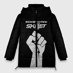 Куртка зимняя женская Skillet: Rise in revolution, цвет: 3D-красный