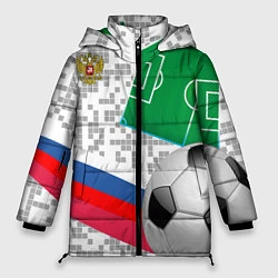 Куртка зимняя женская Русский футбол, цвет: 3D-черный
