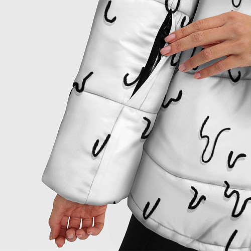 Женская зимняя куртка Marshmello: Liquid Face / 3D-Черный – фото 5
