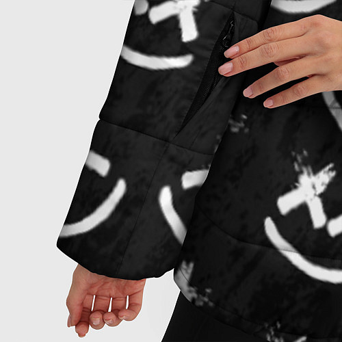 Женская зимняя куртка Marshmello: Black Pattern / 3D-Черный – фото 5