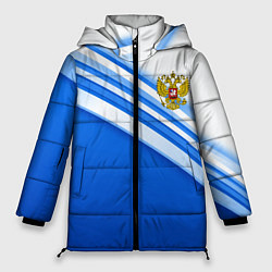 Куртка зимняя женская Россия: голубая волна, цвет: 3D-светло-серый