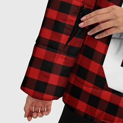 Куртка зимняя женская Senpai 00: Red Grid, цвет: 3D-черный — фото 2