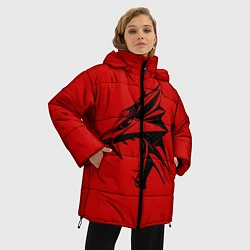 Куртка зимняя женская Оскал Ведьмака, цвет: 3D-черный — фото 2