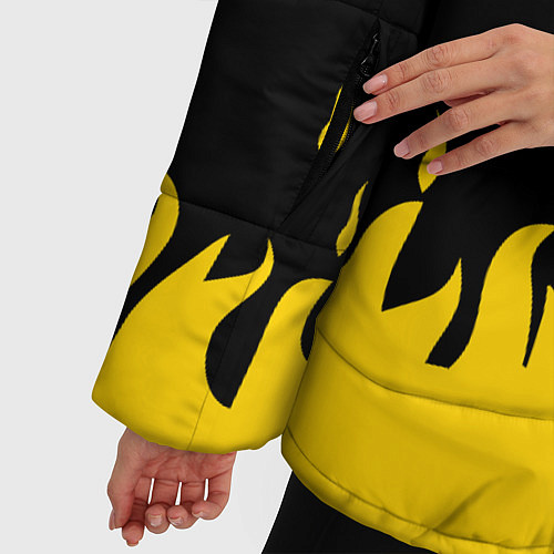 Женская зимняя куртка 21 Pilots: Yellow Fire / 3D-Черный – фото 5