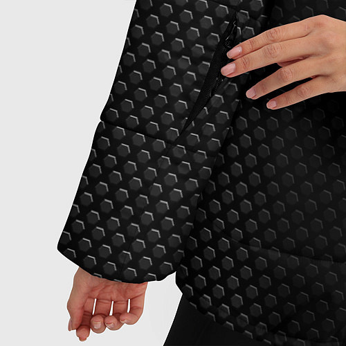 Женская зимняя куртка Карбоновая броня / 3D-Черный – фото 5