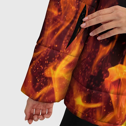 Женская зимняя куртка TES: Flame Wolf / 3D-Черный – фото 5
