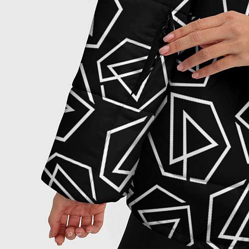 Женская зимняя куртка Linkin Park: Pattern / 3D-Черный – фото 5