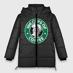 Куртка зимняя женская 100 cups of coffee, цвет: 3D-черный