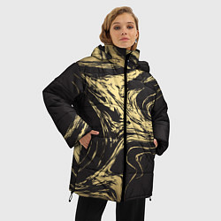 Куртка зимняя женская Золотой мрамор, цвет: 3D-черный — фото 2