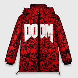 Куртка зимняя женская DOOM: Blooded Skuls, цвет: 3D-черный