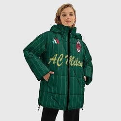 Куртка зимняя женская AC Milan: Green Form, цвет: 3D-черный — фото 2