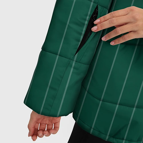 Женская зимняя куртка AC Milan: Green Form / 3D-Черный – фото 5