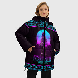 Куртка зимняя женская Fortnite: Neon Battle, цвет: 3D-черный — фото 2