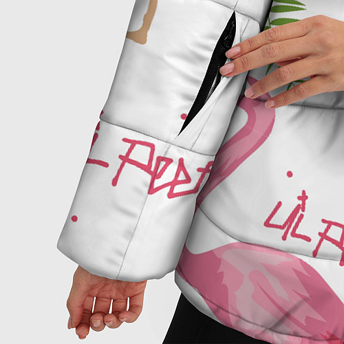 Женская зимняя куртка Lil Peep: Pink Flamingo / 3D-Черный – фото 5