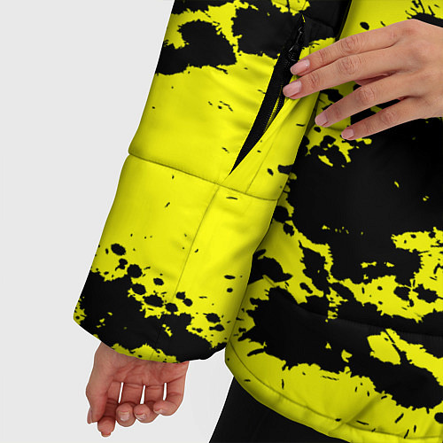 Женская зимняя куртка PUBG: Yellow Stained / 3D-Черный – фото 5