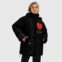 Куртка зимняя женская Lil Peep: Broken Heart, цвет: 3D-черный — фото 2
