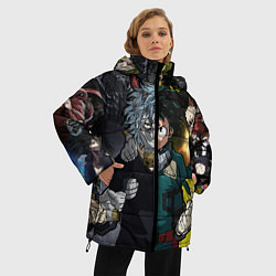 Куртка зимняя женская Шигараки и Мидория, цвет: 3D-черный — фото 2