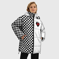 Куртка зимняя женская ФРЕНДЗОНА: Шахматы, цвет: 3D-черный — фото 2