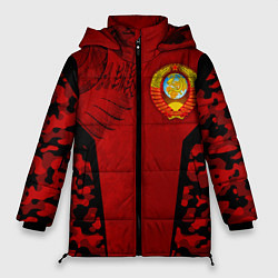 Куртка зимняя женская Камуфляж СССР, цвет: 3D-светло-серый