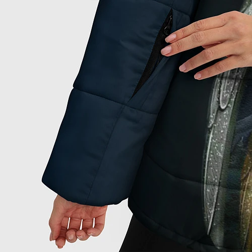 Женская зимняя куртка Сова-матрешка / 3D-Светло-серый – фото 5