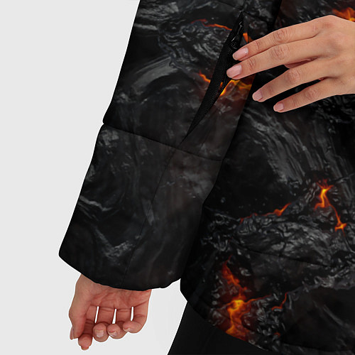 Женская зимняя куртка Кипящая лава / 3D-Черный – фото 5