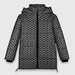 Куртка зимняя женская Кольчуга воина, цвет: 3D-черный