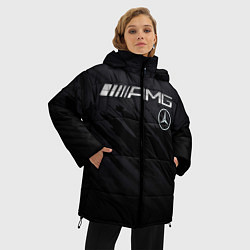 Куртка зимняя женская Mercedes AMG, цвет: 3D-черный — фото 2