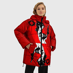 Куртка зимняя женская Дама бубен, цвет: 3D-черный — фото 2