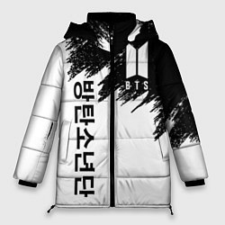 Куртка зимняя женская BTS: White & Black, цвет: 3D-красный