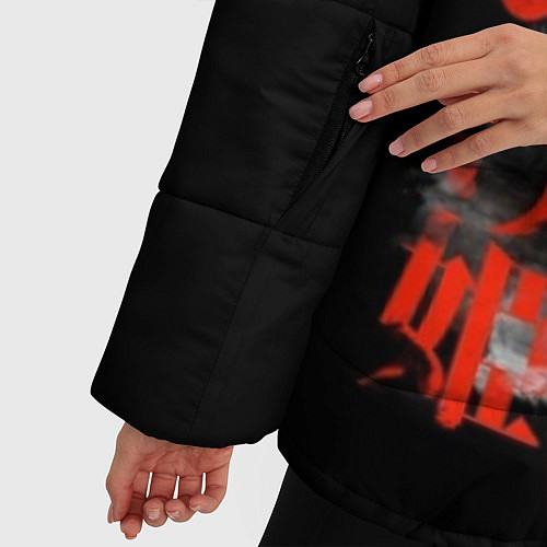 Женская зимняя куртка Принцесса Мононоке / 3D-Черный – фото 5