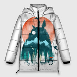 Куртка зимняя женская Лесной Тоторо, цвет: 3D-красный