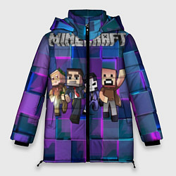 Куртка зимняя женская Minecraft Heroes, цвет: 3D-черный
