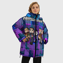 Куртка зимняя женская Minecraft Heroes, цвет: 3D-черный — фото 2